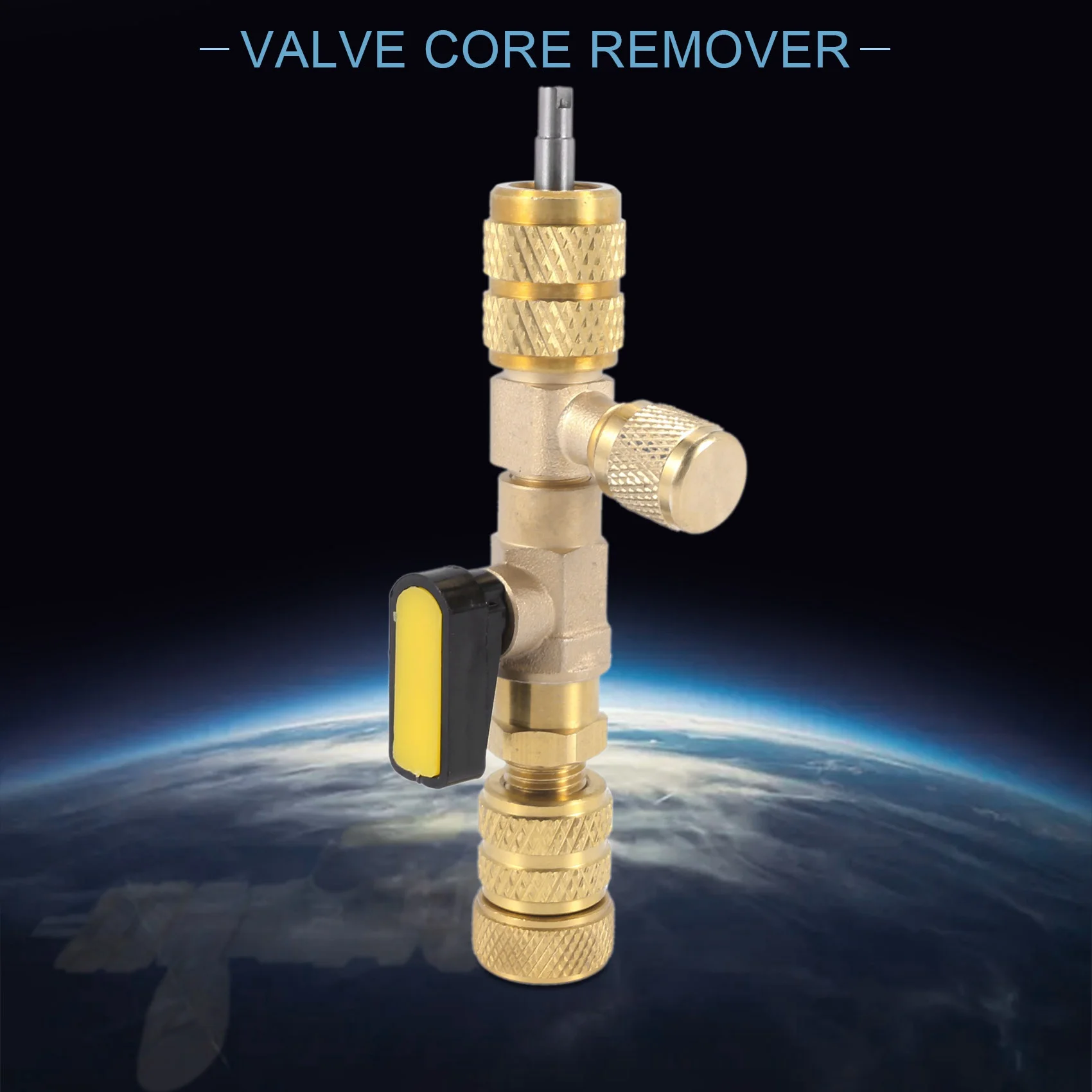 ABVG-Valve Core Remover & Installer With Dual Size SAE 1/4 & 5/16 Port For R22 R410A HVAC System