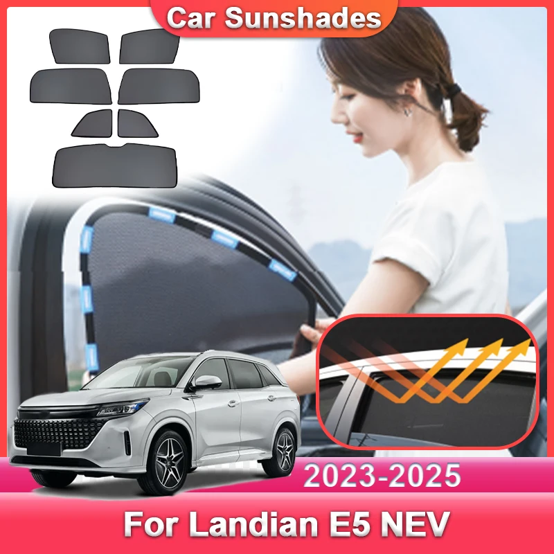 

Window Sun Visor For DFSK Landian E5 NEV Accessories 2023 2024 2025 Heat insulation Tool Mesh Sunshade Shield Windshield Curtain