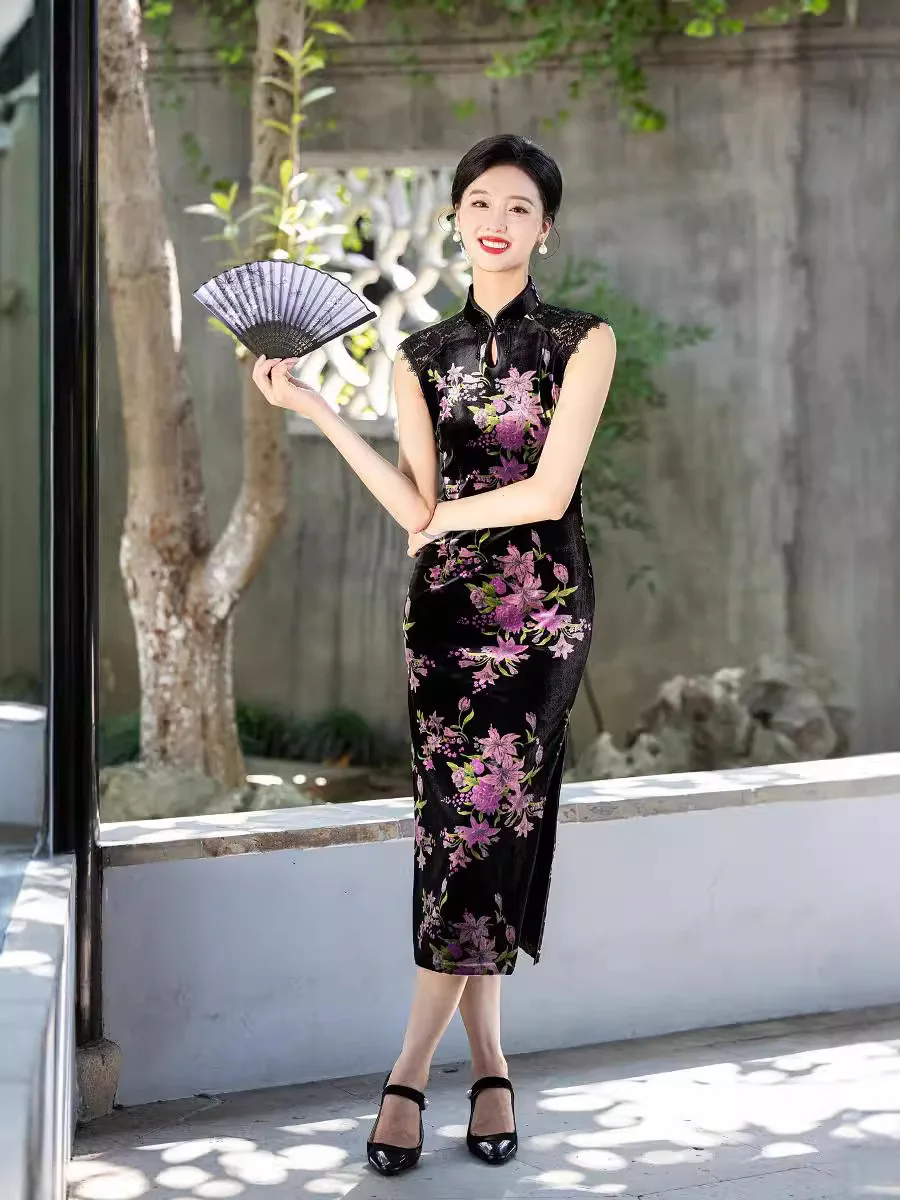 sexy-new-lace-splicing-women-velour-sleeveless-long-cheongsam-vintage-chinese-traditional-evening-party-dress-floral-print-qipao