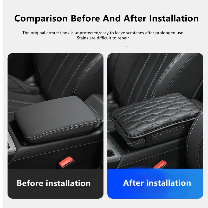 Auto Armrest Box Cover For VOLVO C30 C70 S40 S60 S80 S90 V40 V50 V60 XC40 XC60 XC70 XC90 Car Armrest Protector Mat Car Interior