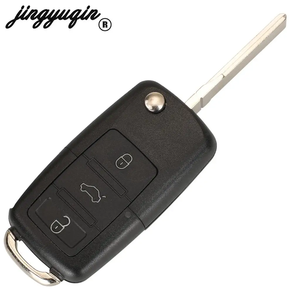 jingyuqin 1J0 959 753 DA/ AH Flip Car Remote Key id48 For VW Beetle Bora Golf Passat Polo Skoda Fabia Octavia Seat Leon Toledo