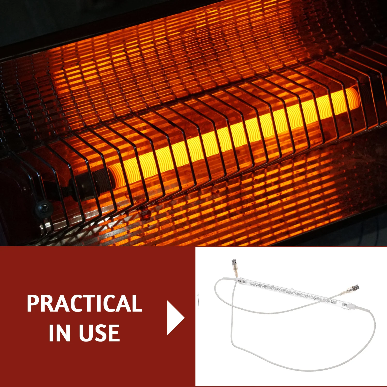 

Heater Tube Warmer Halogen Lamp Tube Replacement Electric Radiator Heating Lamp Stable Performance Heating Elements