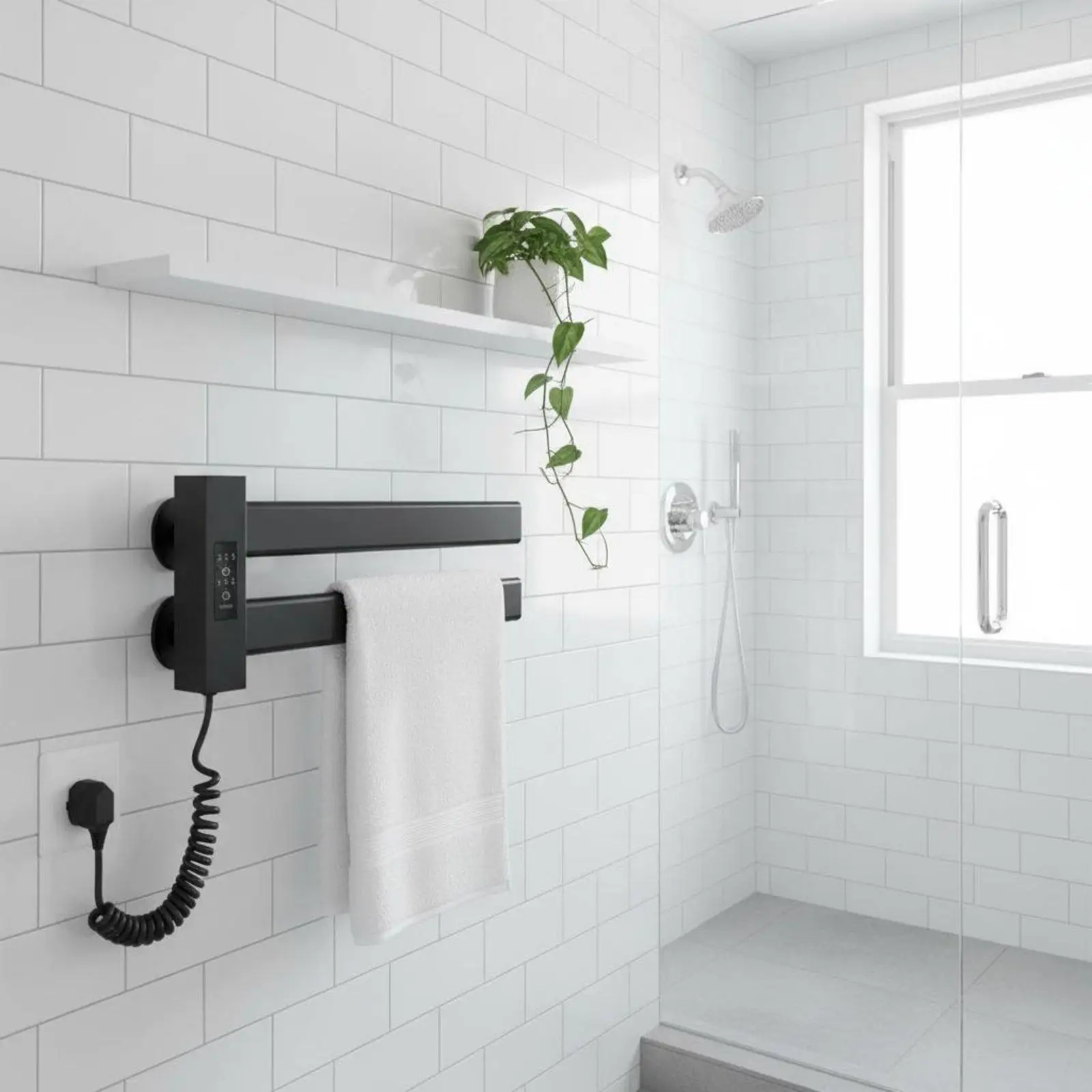 Smart Towel Heating Rack easy Installation Electric Towel Warmer Quick Dehumidifying Lavatory Heater