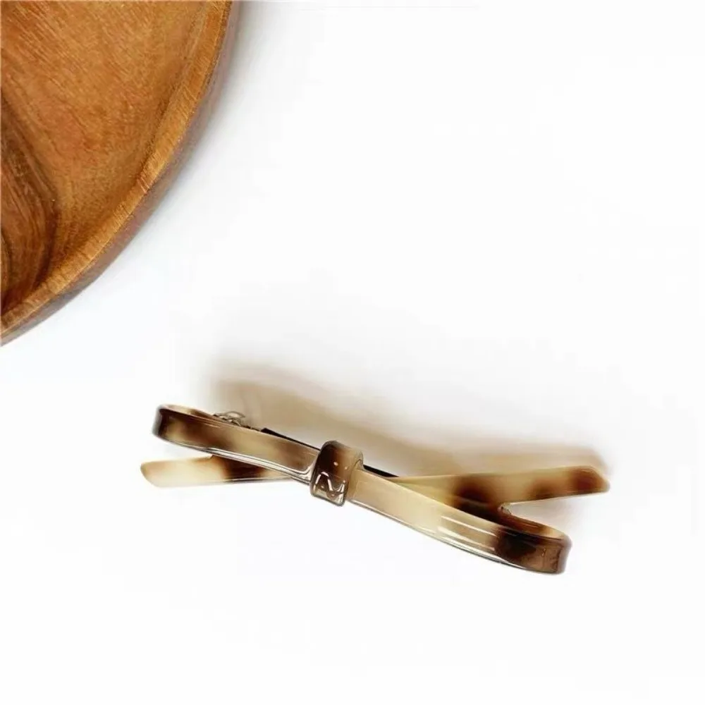 Chic Bow Hair Clips Plain Color Acetate Hairgrip Hairpin Cute Sweet Simple Bow Knot Bow Tie Side Pins Women Hair Accessories
