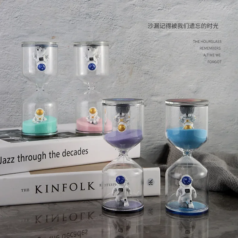 Astronaut Desktop Ornament Wholesale Astronaut Hourglass Timer 5/10/15/30 Hourglass Minutes Home Decoration Ornament