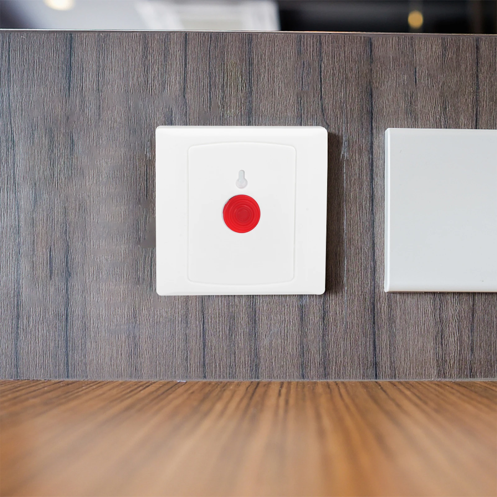 1 ชุดปุ่มฉุกเฉิน ปุ่มรีเซ็ตด้วยตนเอง ปุ่มช่วยเหลือ ใช้งานได้รวดเร็ว ติดผนังสำหรับการตอบสนองฉุกเฉิน กุญแจรีเซ็ตสำหรับบ้าน