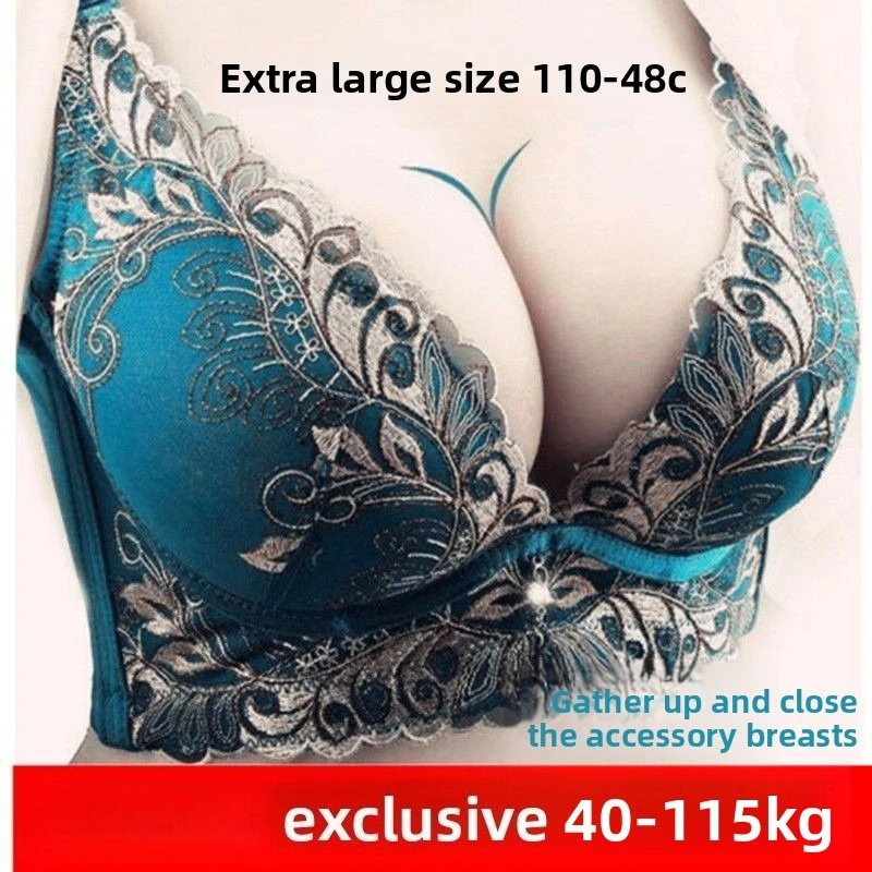 

Бюстгальтер больших размеров без косточек 34–48, сексуальный кружевной комфорт с естественным лифтом, полное боковое покрытие, минимальный отскок, защита от провисания