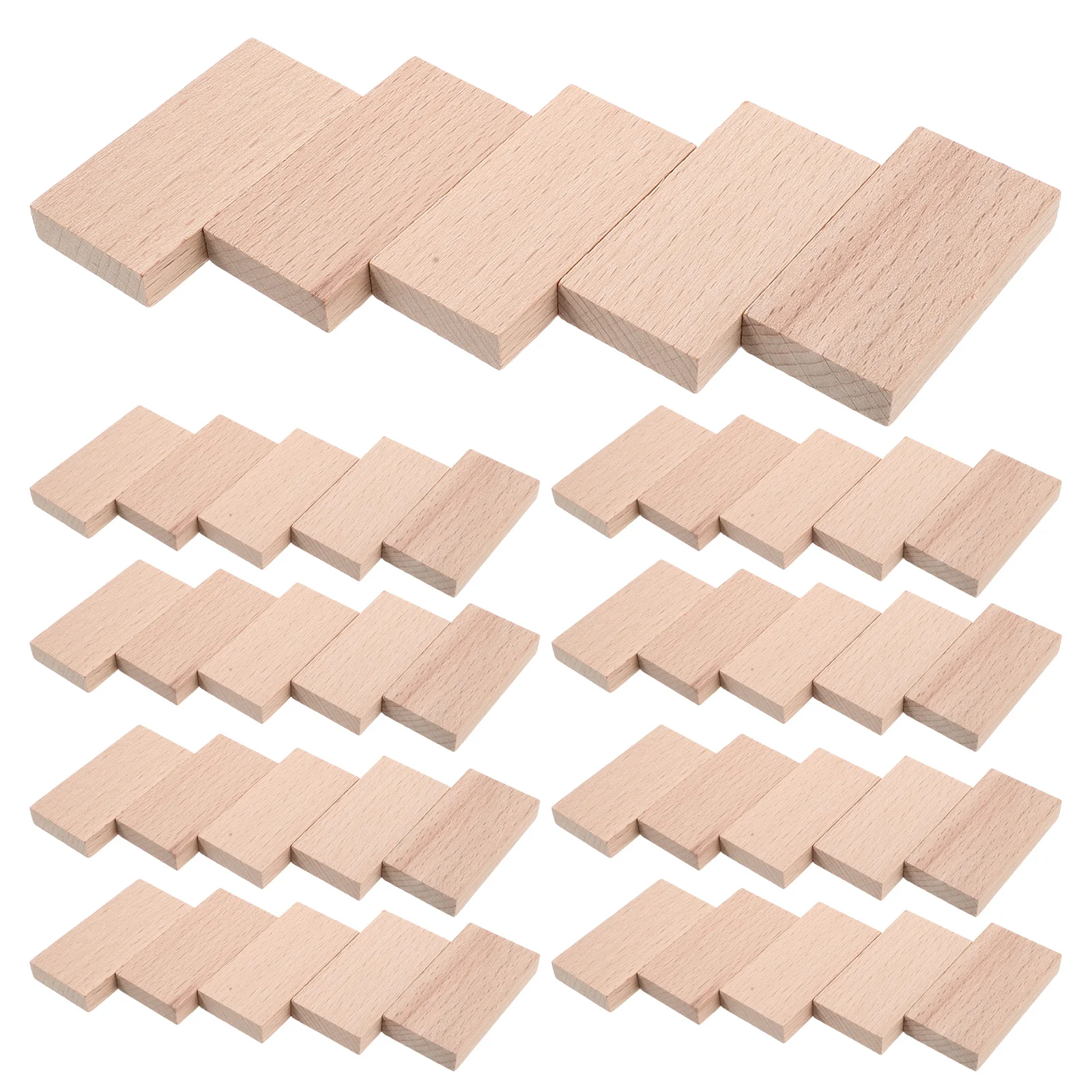 ชุดโดมิโนไม้บีช 100 ชิ้น บล็อกไม้ธรรมชาติสำหรับต่อซ้อน เกมตึกท้อเกมกระดานสำหรับเล่นกลางคืนและกลางแจ้ง