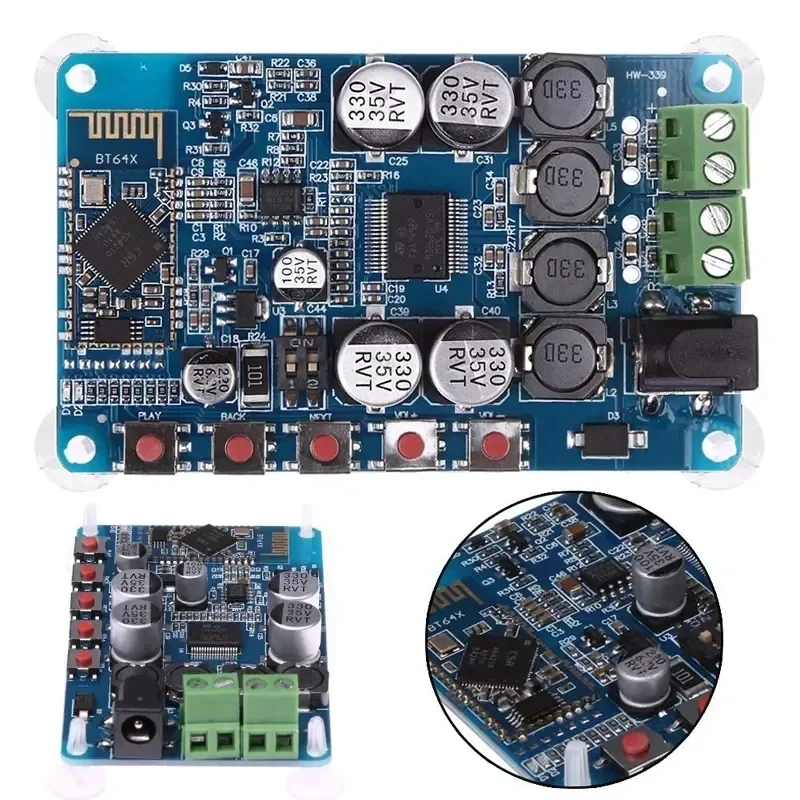 TDA7492P Bluetooth-compatible Digital Power Amplifier Board Dual Channel 2*25W High Power Amplifier AUX Interface TDA7492P Bluetooth-compatible Digital Power Amplifier Board Dual Channel 2*25W High Power Amplifier AUX Interface