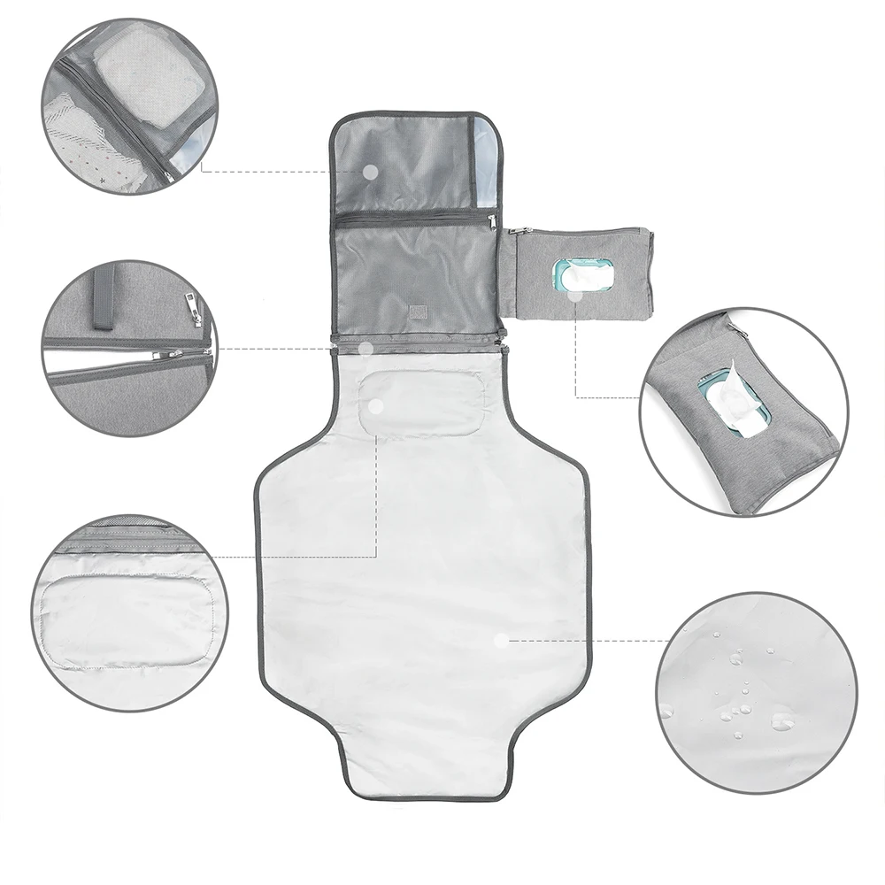 Diaper Bag Waterproof Heavy Duty Multi Pocket Stroller Hanging Design No Sway No Fall  Insulated Milk Bottle Holder