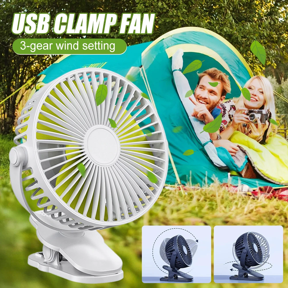 

4800mah USB Rechargeable Clip Fan Ultra Quiet Electric Fan Air Cooler High Quality Outdoor Portable Student Cute Cooling Fans