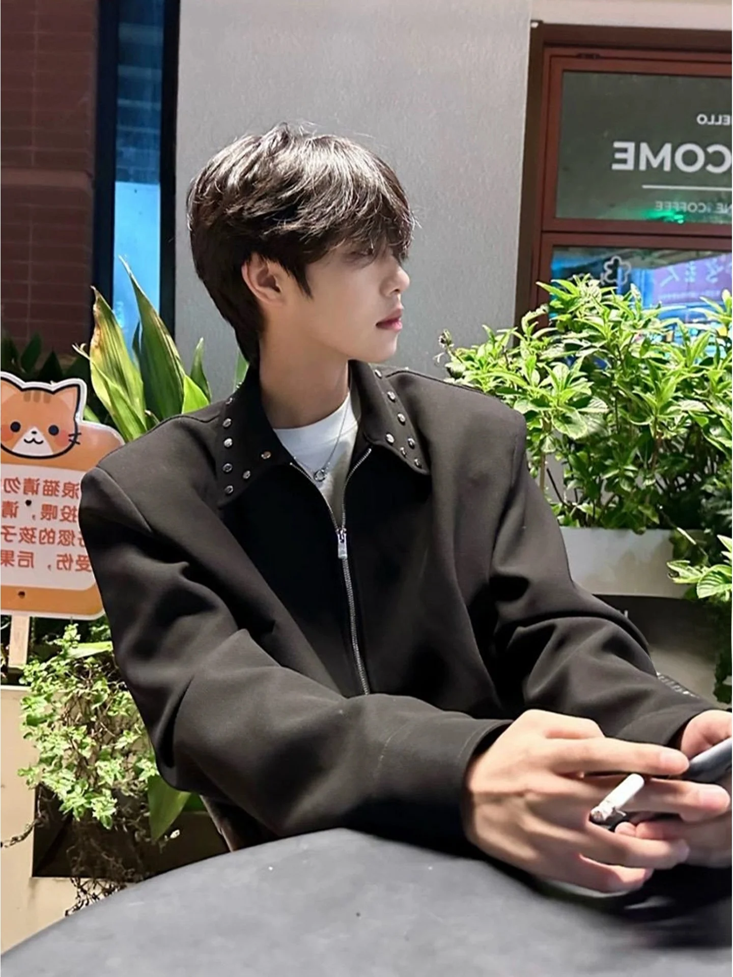 

Bla ort Padded oulder Men's Jaet Design Sensation Cleanfit Premium American Adstrative Sle Spring Autumn Jaet