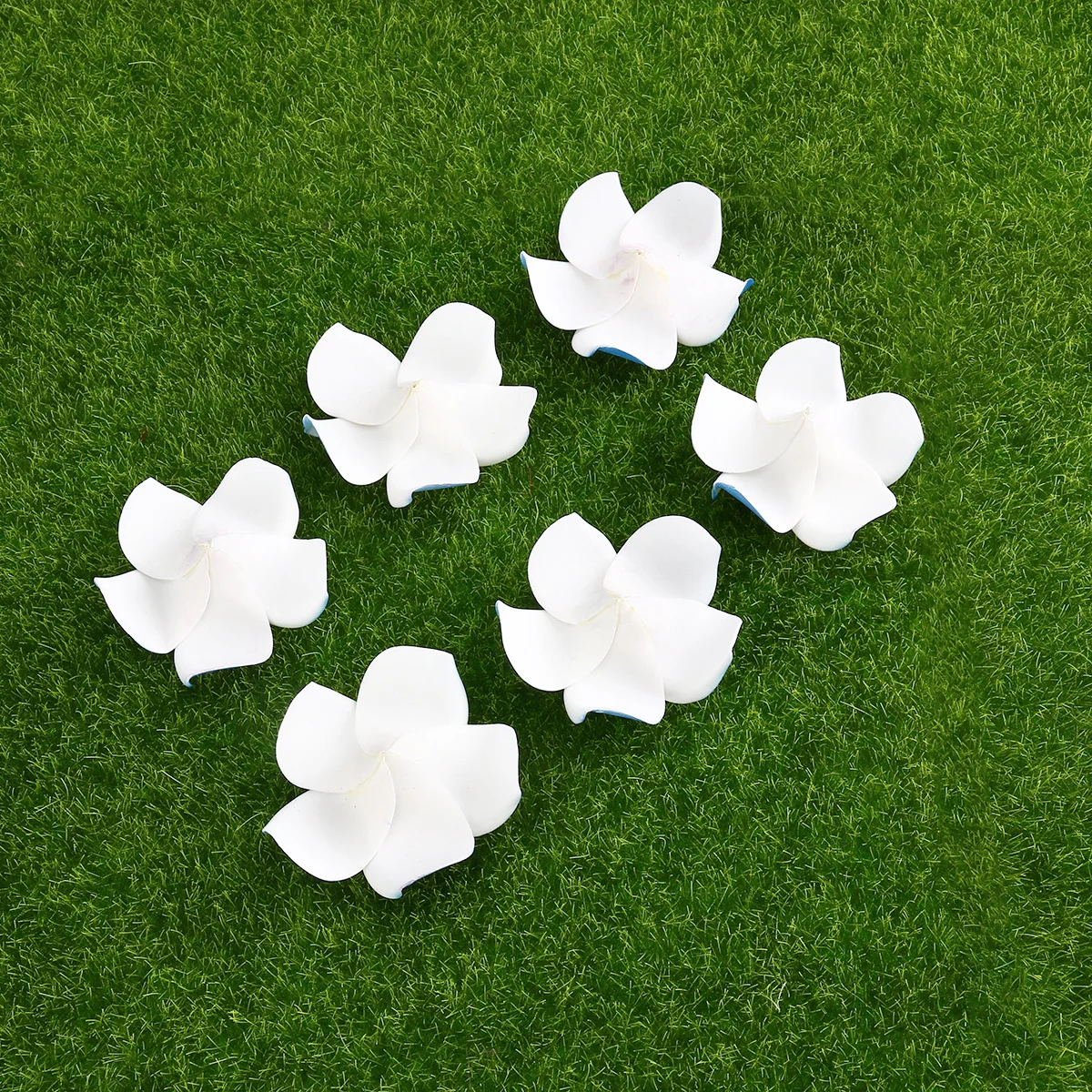 

100 Pcs Fake Flower 6cm Plumeria Real Touch Frangipani Wedding Decoration Hair Foam Hawaiian Style