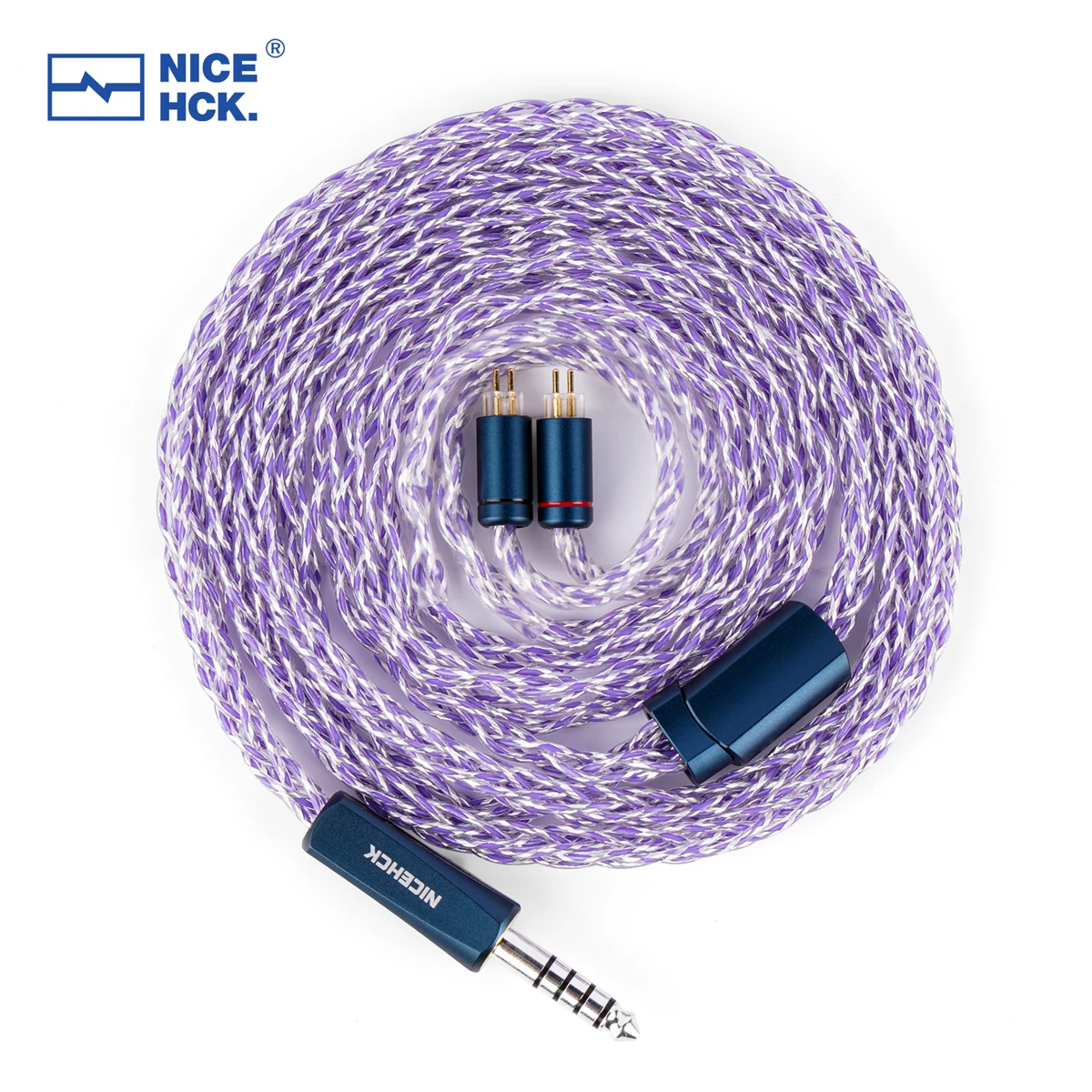 NICEHCK Kabel Peningkatan Earphone EpicLite 6N Bahan Baku Perak Murni 0.78Mm 2Pin Kawat Pengganti Steker 4.4Mm untuk NX8 Davinci 4U BA15