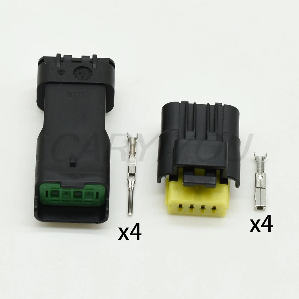 مقاوم للماء FCI التوصيل الكهربائي موصل كابل مشترك ، موصل السيارات ، الإناث والذكور ، 4 دبابيس ، 211PL042S0049 ، 211PC042S8021 ، 1 Set #2