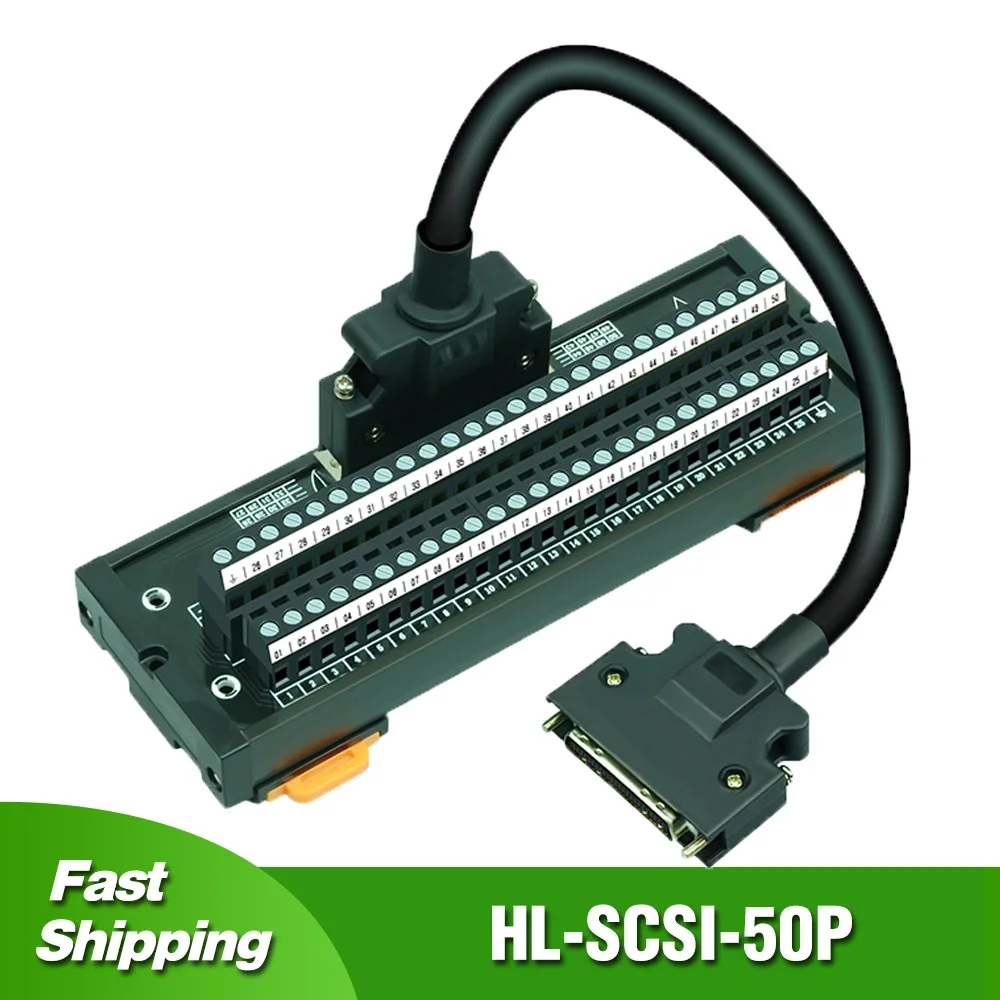 

HL-SCSI-50P SCSI50 50pin Relay Terminals Adapter Board for Yaskawa/Delta/Panasonic/Mitsubishi Servo CN1 ASD-BM-50A for A2/AB 2M