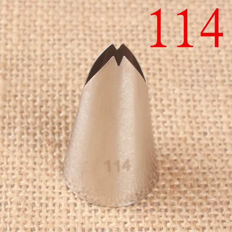 

114# Leaf Bow Cream Bean Paste Cake Decorating Mouth 304 Stainless Steel Baking DIY Tool Medium kitchen tools bakery tools