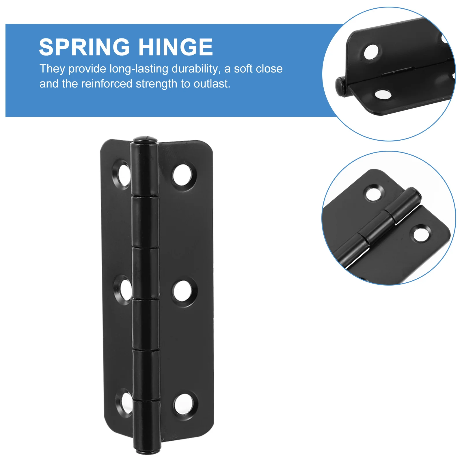 

6Pcs Cabinet Hinge Heavy Duty Iron Door Hinge 180 Degree Smooth Quiet Operation for Furniture Cupboard Window Box Door