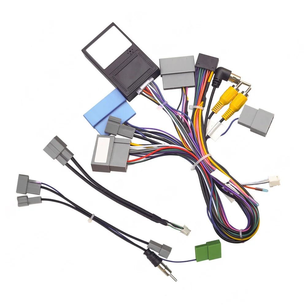 Head Unit Wiring Harness Plug-and-play Design Retains Factory Functions Wiring Harness Black grey Connectors Head