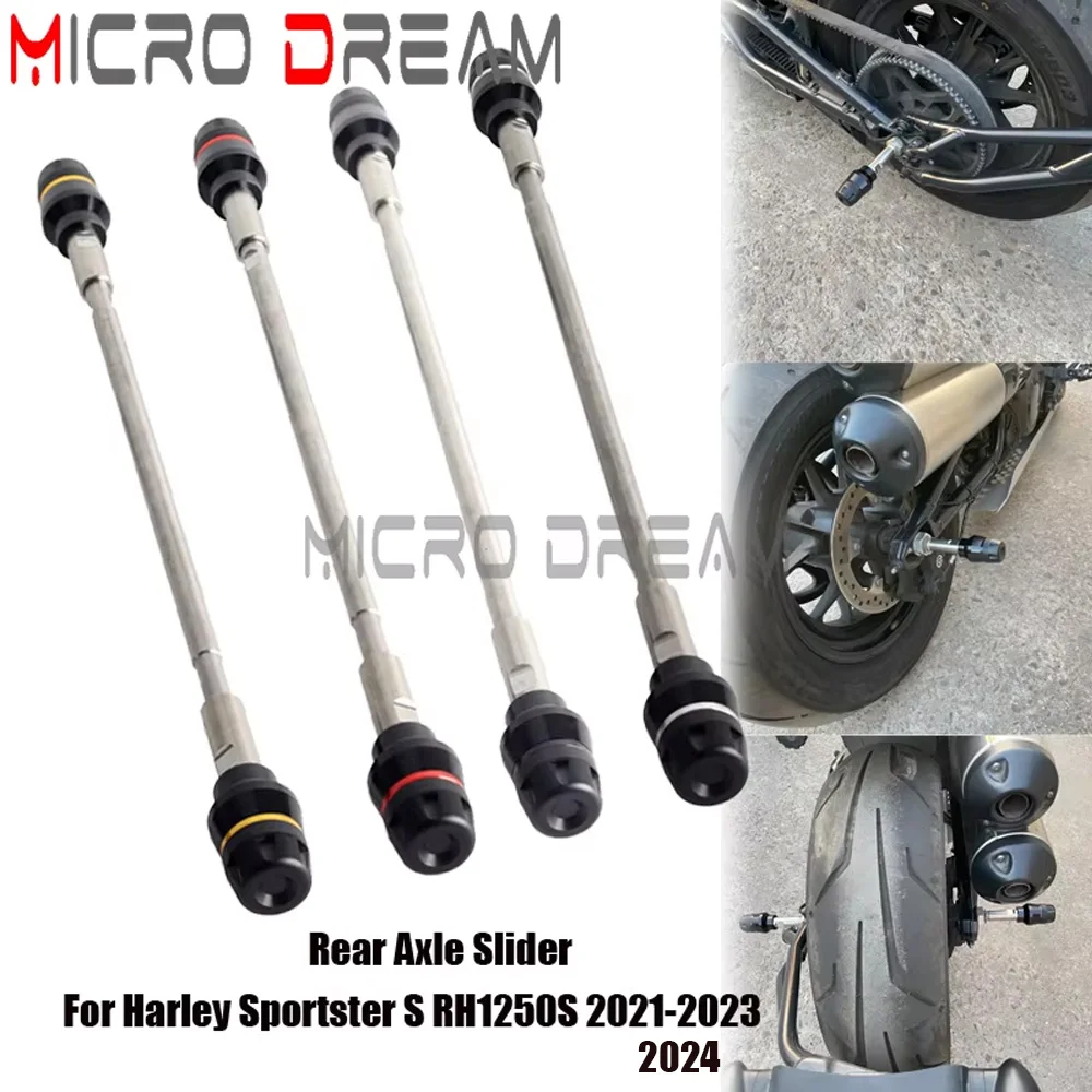 

1 Set Motorcycle Rear Wheel Fork Axle Slider Crash Bar Falling Protection For Harley Sportster S RH1250S 2021-2024 Accessories