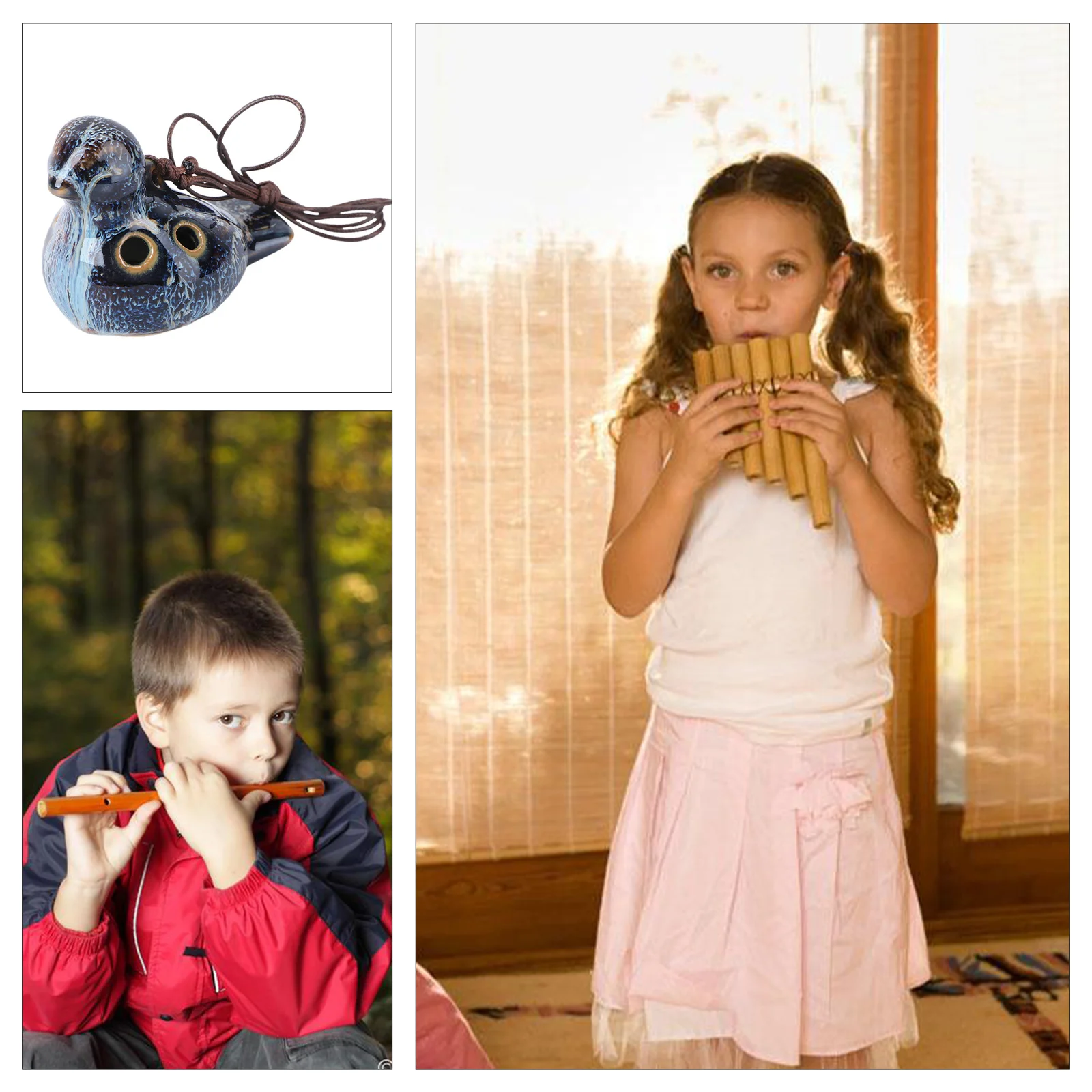 

6 Holes Small Bird Ocarina Ceramic Music Instrument Easy Carry Ergonomic Design Suitable for Beginner Professional Players