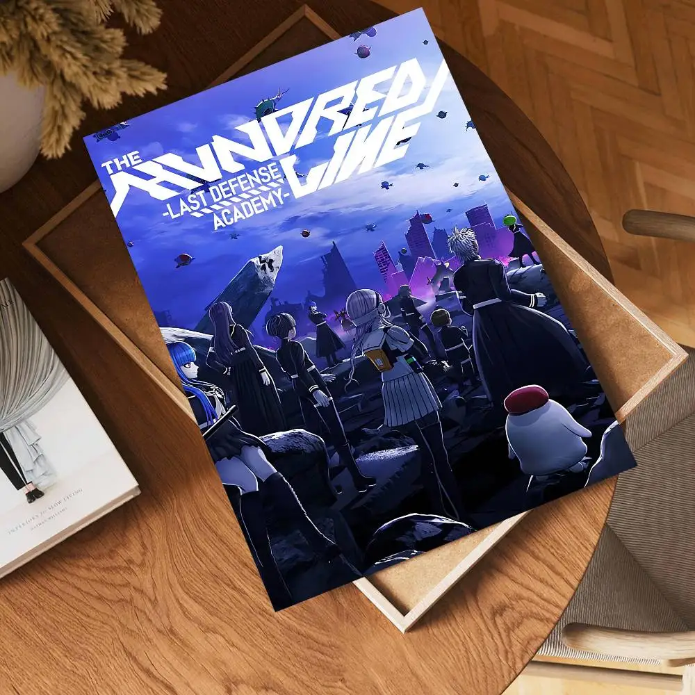 لعبة شعبية The Hundred Line-Last Defense Academy، مطبوعات وملصقات ذات نوعية جيدة، ملصق ورقي مقاوم للماء للمقهى #4