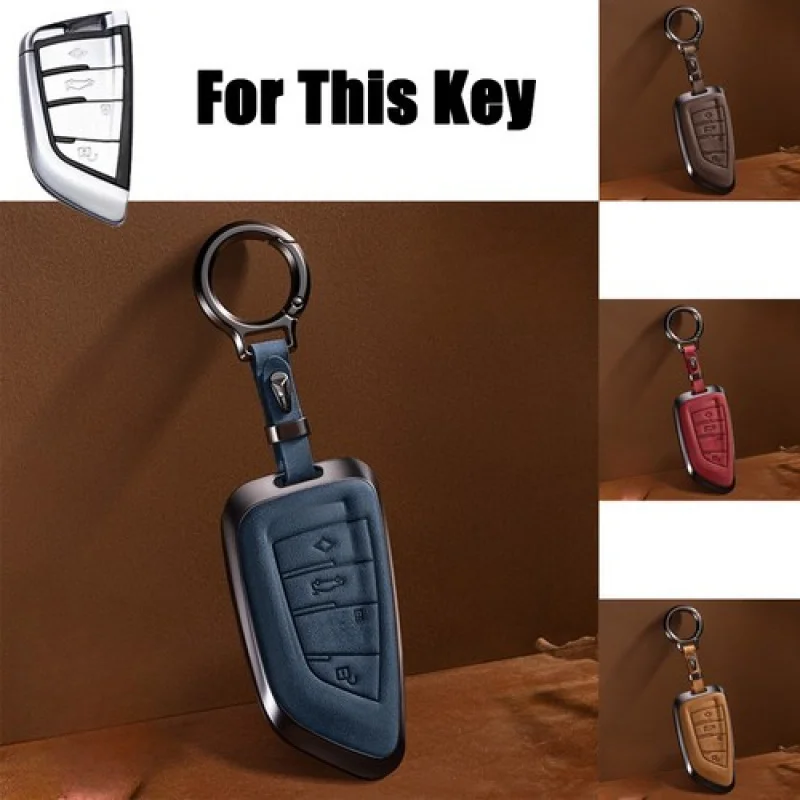 

Кожаный чехол для ключей от автомобиля A + из цинкового сплава для BMW X5 X7 X5M X6 2 3 6 7 F15 X2 X3 M5