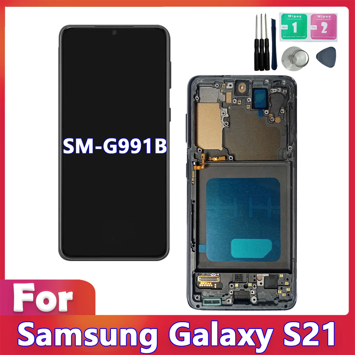 For Samsung Galaxy S21 G990 G991 G991B LCD Display with Frame Touch Screen Replacement,for Samsung S21 LCD Display