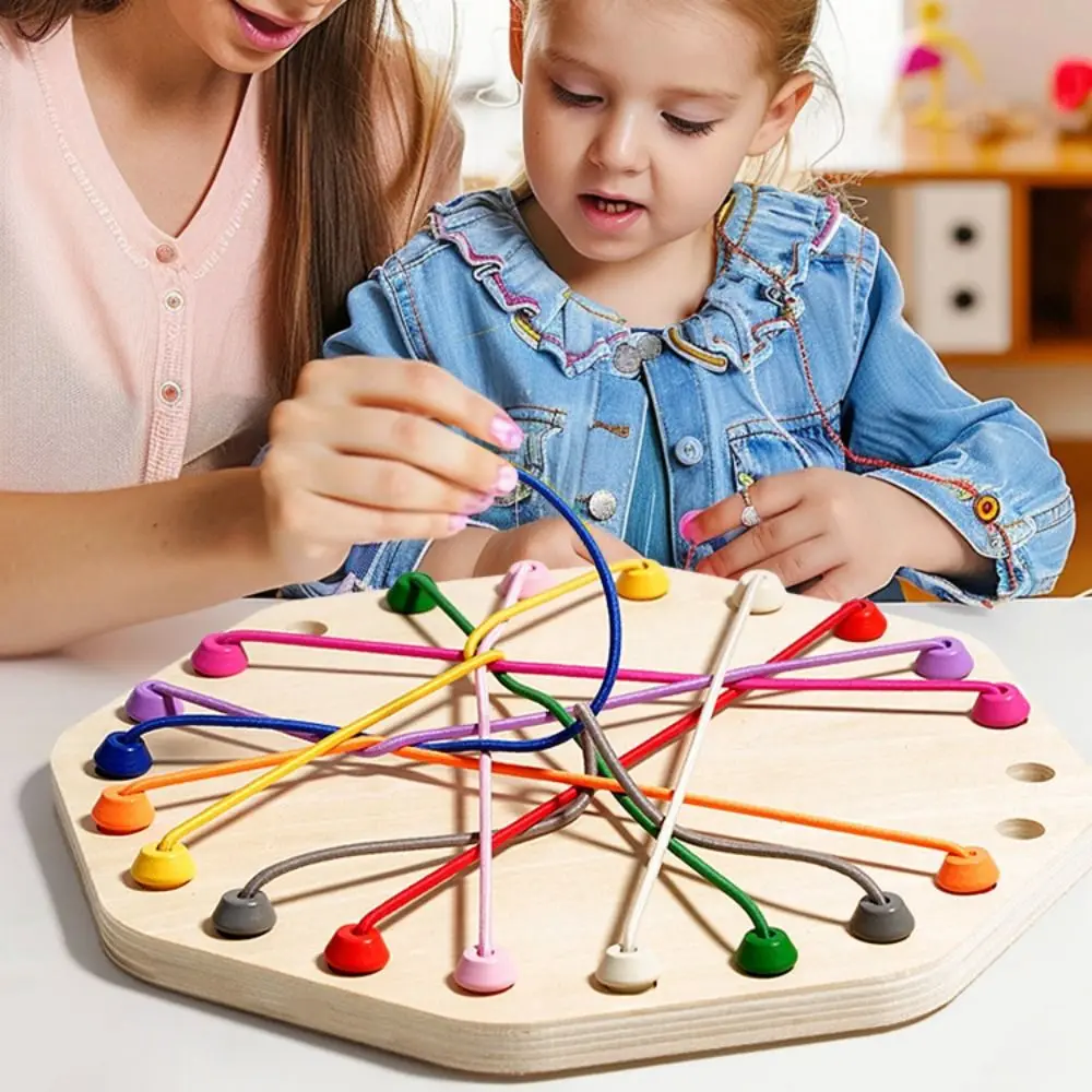 

Logical Thinking Kid Rope Knots Game Color Learning Brain Strategy Rope Untangling Toy Stereoscopic Twisted Connected Line