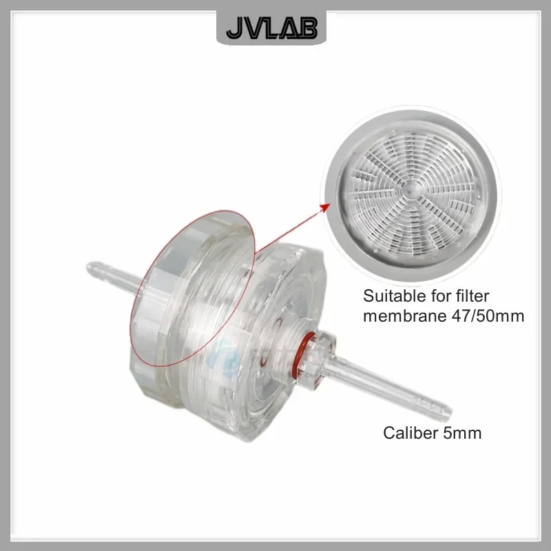 In-Line Filter Holder Polycarbonate Removable Filtration Head Reusable Membrane Filter Holder for Peristaltic Pump Vacuum Pump
