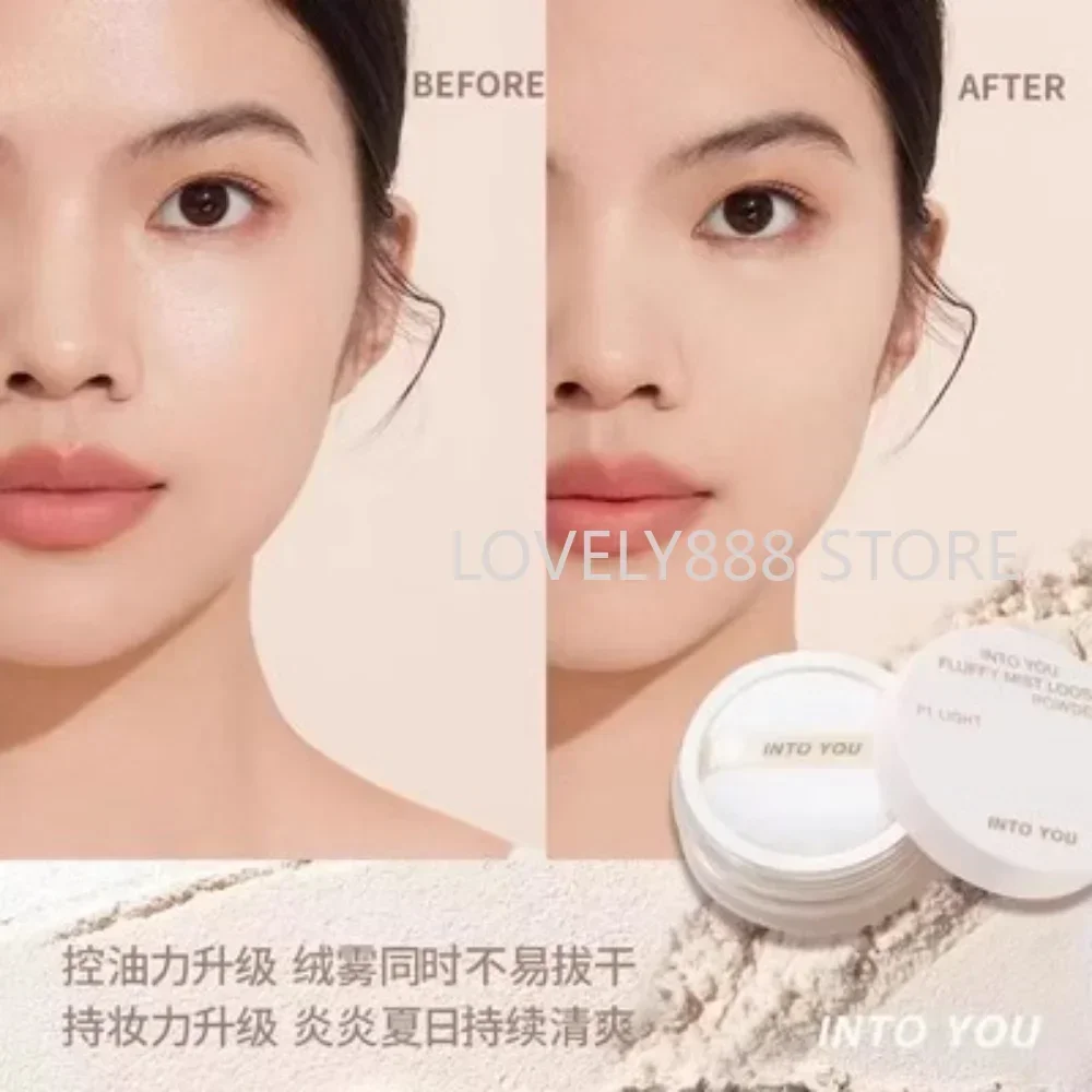 INTO YOU Makeup Loose Powder Fluffy Face Powder Waterproof Matte Setting Finish Oil-control Korea Professional Makeup Cosmetics