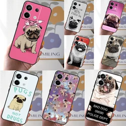 CUTE PUPPY PUG DOG MOPS Funda For Xiaomi Redmi Note 12 11 10 9 8 13 Pro Plus 12S 11S 10S 9S 10A 9C 10C 12C 13C Case