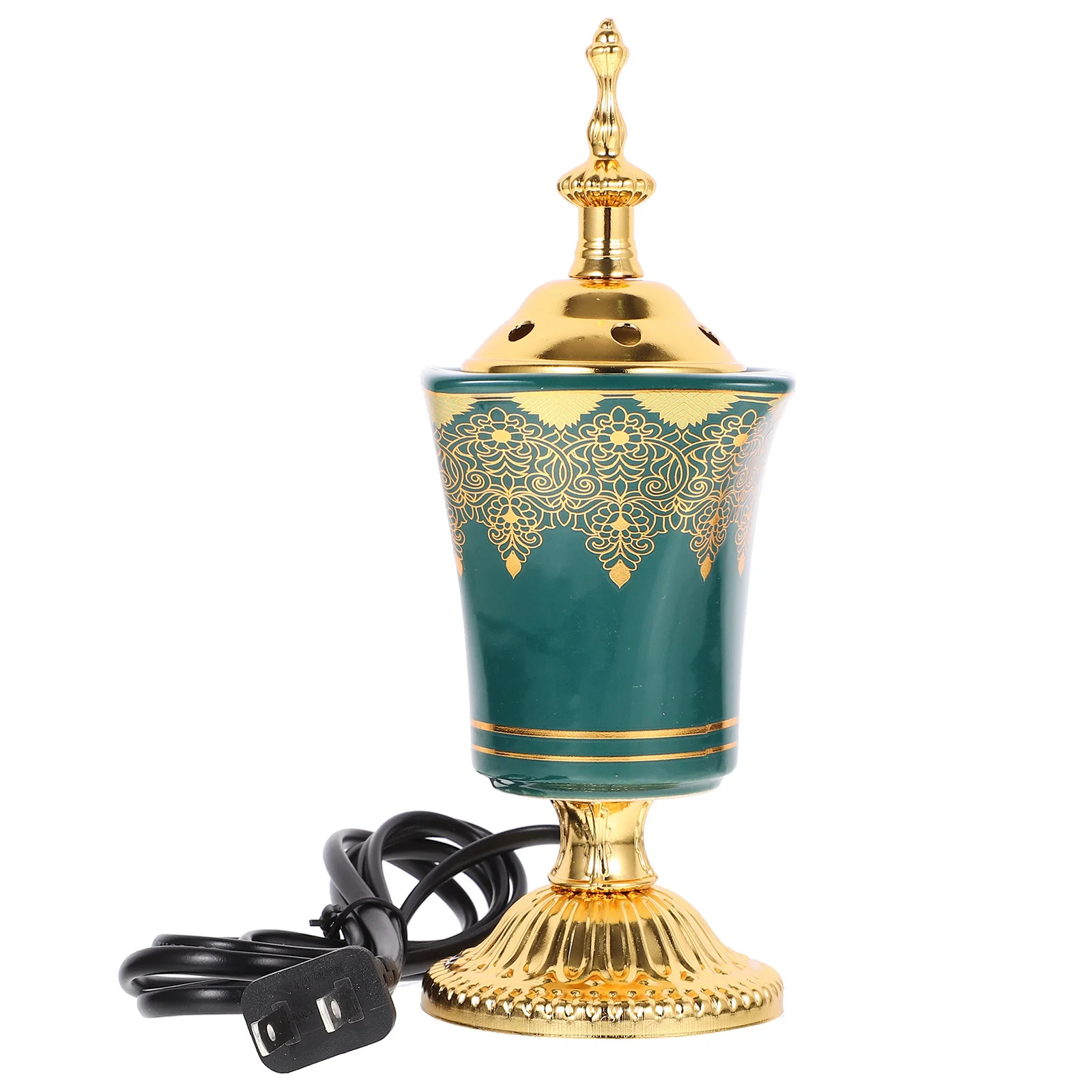 

Electric Incense Burner Middle Eastern Style Plug In Aroma Burner For Home Office Yoga Room Decor Vintage Censer Holder