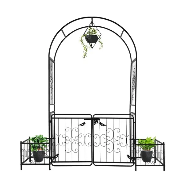 7.2Ft Black Iron Ga…