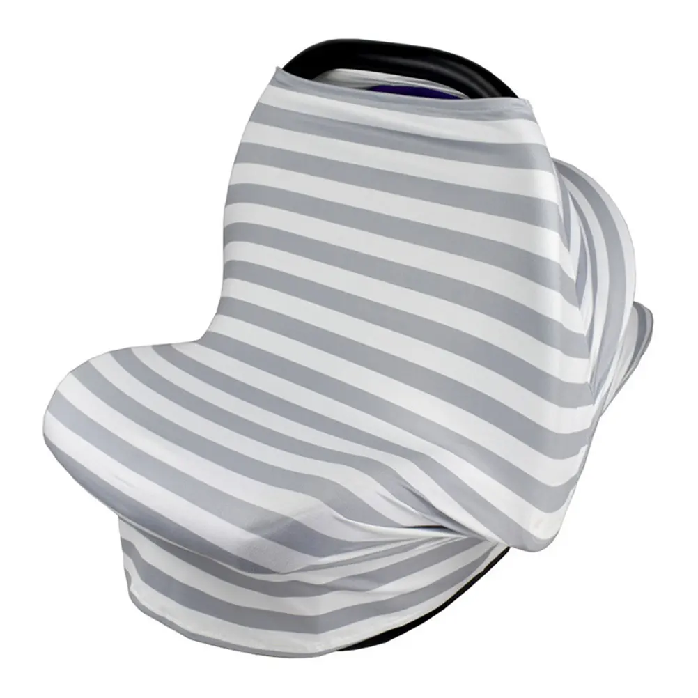 2-個ベビー授乳カバー授乳スカーフ伸縮性のあるベビーカーキャノピー新生児用多目的安全無臭