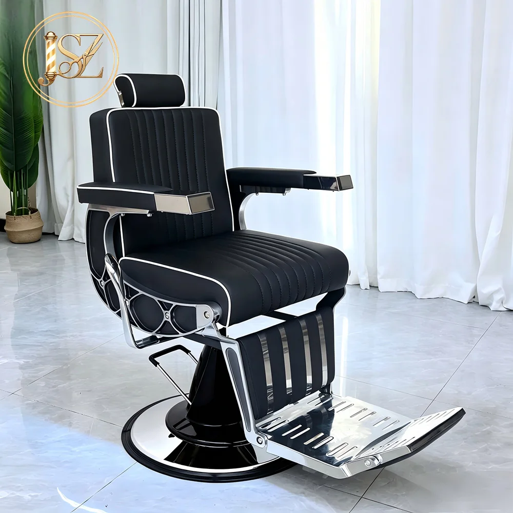 Classic Antique Hydraulic Barber Chairs Durable Salon Furniture Men Professional Hair Styling Barbershop Styling Seat
