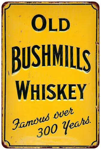 Old Bushmills Irish Whiskey Ad Vintage LOOK Reproduction Metal sign