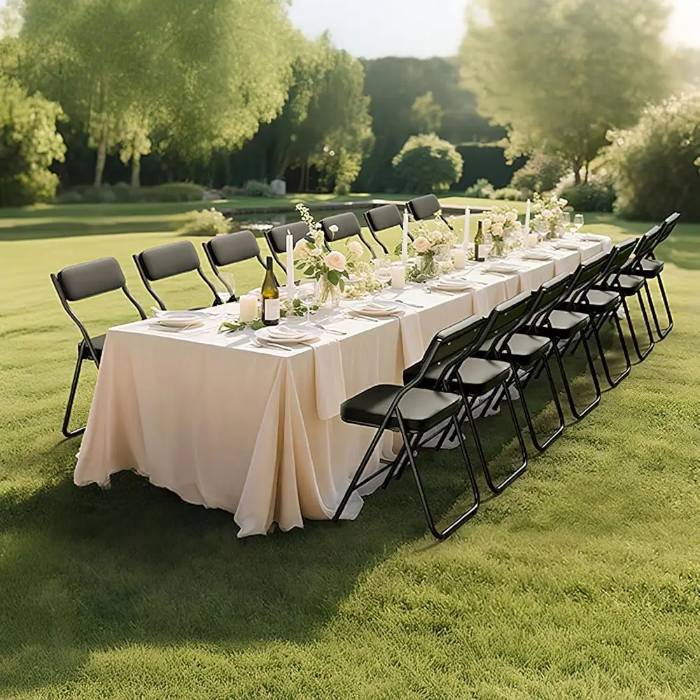 4 Pack Padded olding Chairs with Cushion, oldable Dining Chair Set Portable Indoor Outdoor Stackable olding Chairs with Steel e
