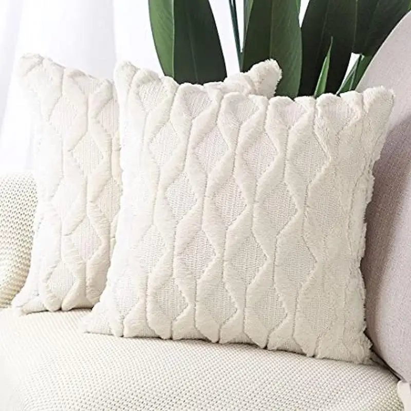 40*40cm Soft Plush Short Wool Velvet Decorative Pillow Cover Soft Sofa Pillowcase Only Pillowcase Without Pillow Core