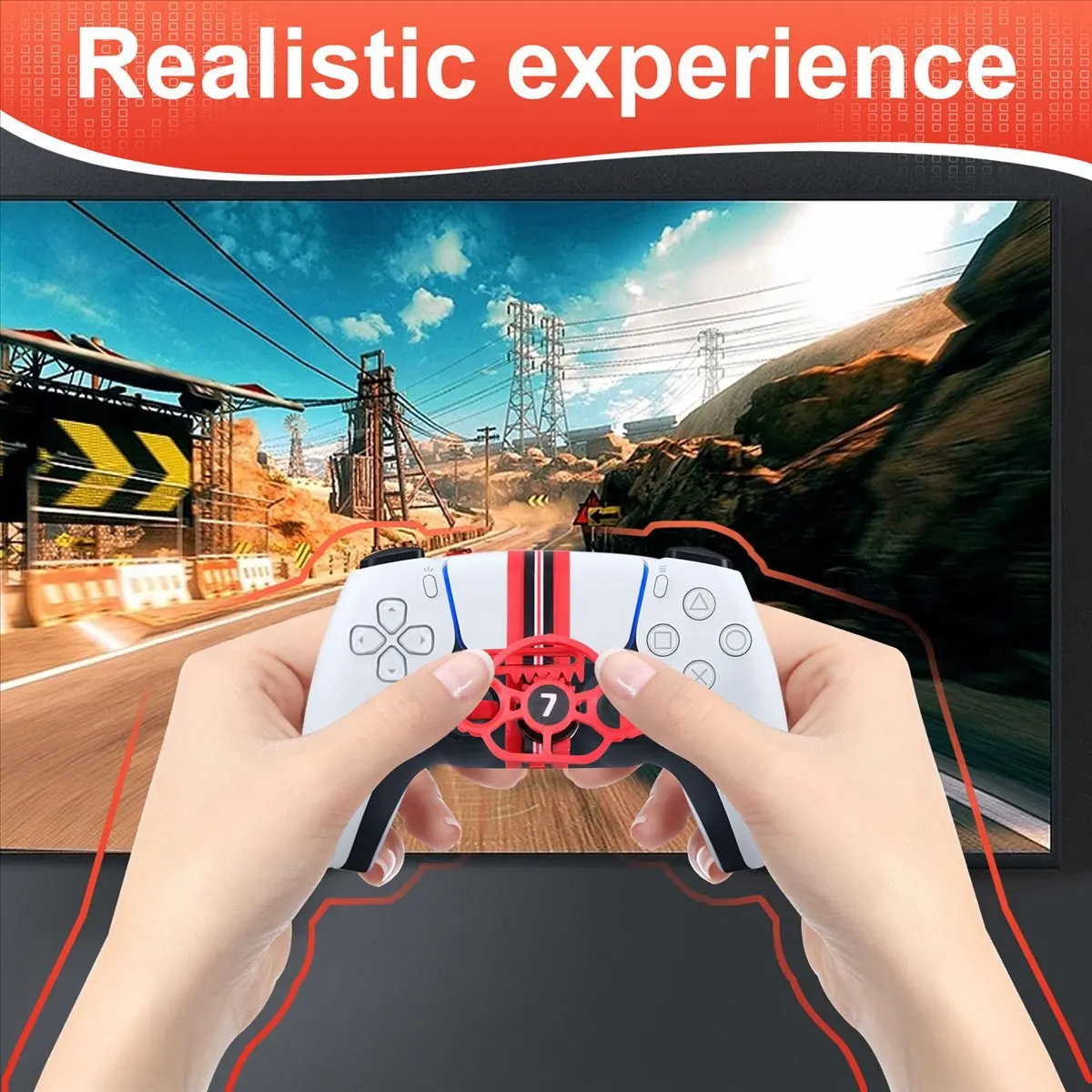 Gamepad Steering Wheel Racing Game Controller for Handle Game Joystick Gaming Handle Accessories A-ABLM view 6