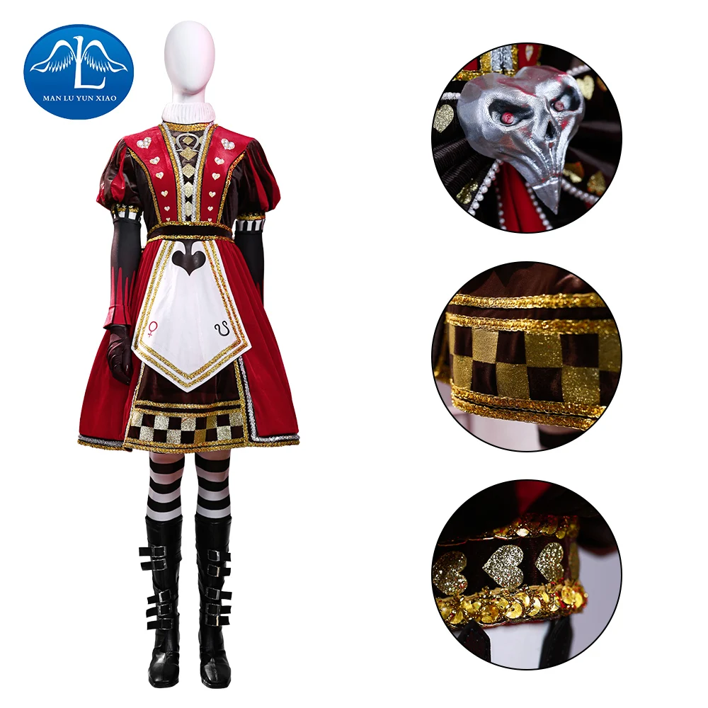 

Game Madness Returns Alice Cosplay Costume Royal Set Red Queen High Quality and General Quality Halloween Costume Set