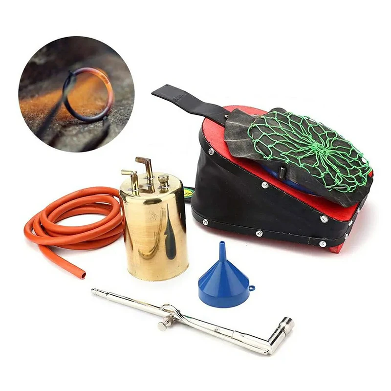 

Профессиональный комплект для пайки ювелирных изделий из натуральной кожи с воздушным сильфоном, наборы сварочных горелок для ювелирных изделий