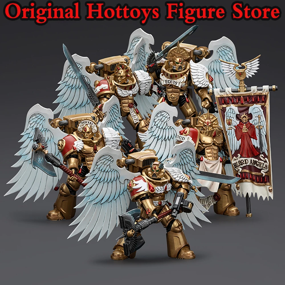 

JOYTOY 1/18 Scale Male Soldier Blood Angels Sanguinary Guard/Ancient Full Set 3.75-inches Action Figure Model Collection