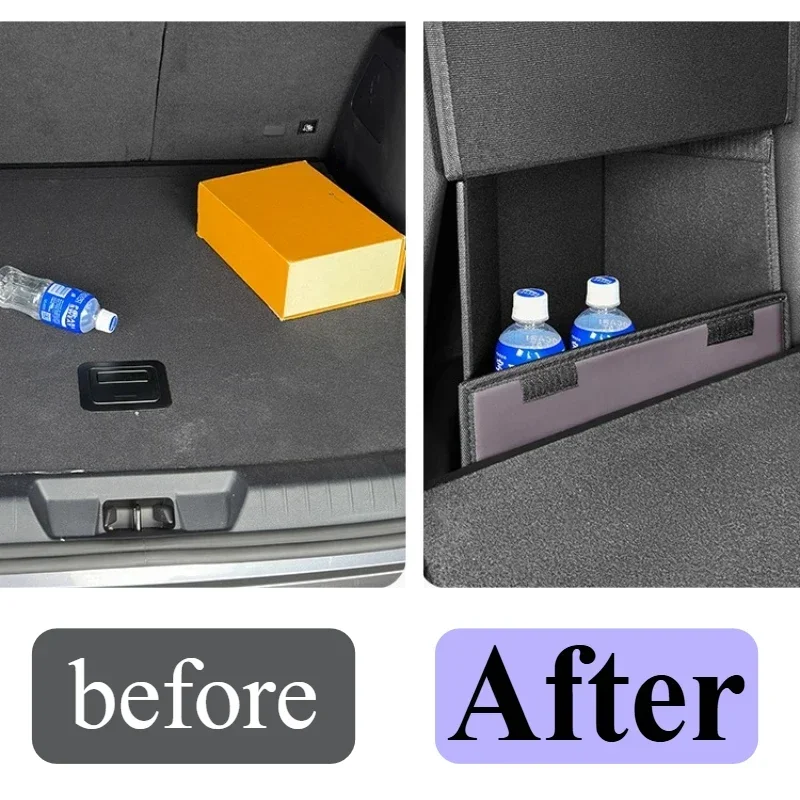 PU Leather Trunk Organizer - Side Storage Box w/Dust Cover & Tool-Free Installation​​ For BYD Seal U DM-i/Song Plus 2020-2025