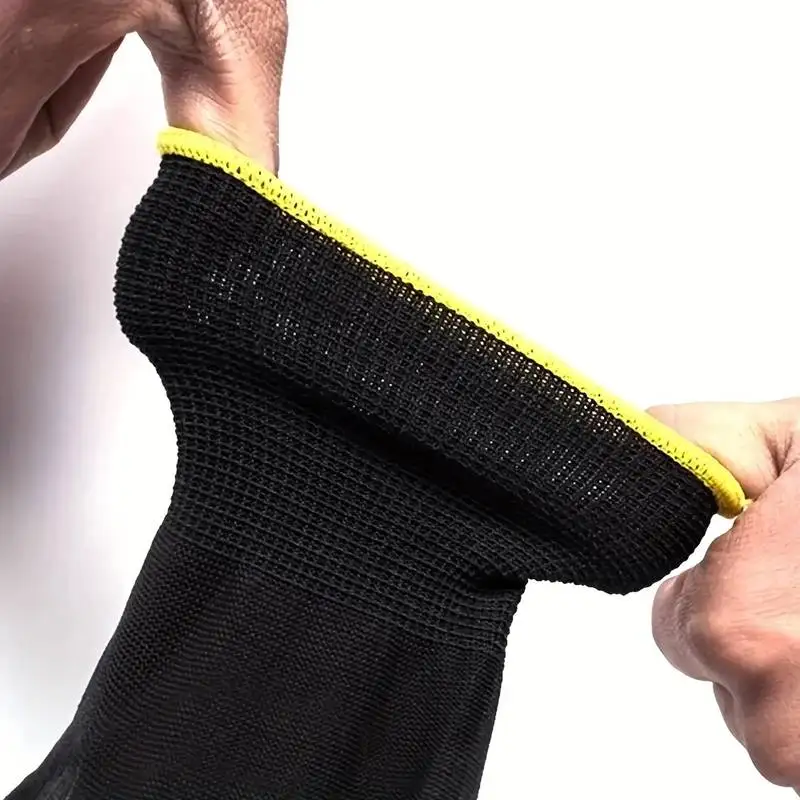 12 pares de guantes de trabajo protectores resistentes al desgaste antideslizantes antiestáticos guantes de trabajo de seguridad para maquinaria de jardinería y carpintería