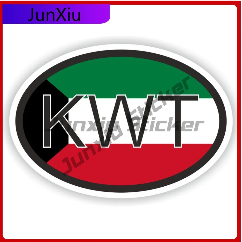 

Kuwait Country Code Kwt Oval Sticker With National Flag Badge Sticker Scratch Cover Decals Custom Van Stickers And Decals Suv Wi
