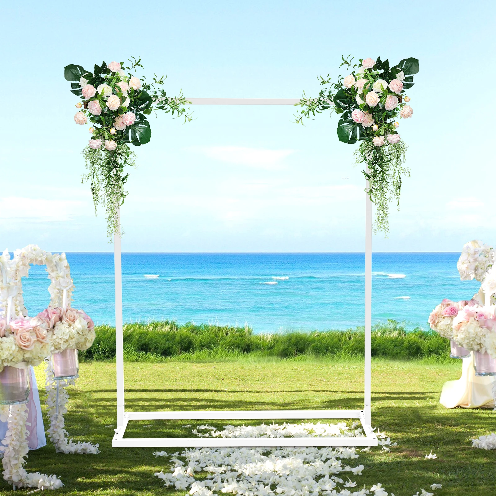 1M Wedding Stand - Metal Wedding Welcome Sign Arch Stand Advertising Shelf Rack Billboard