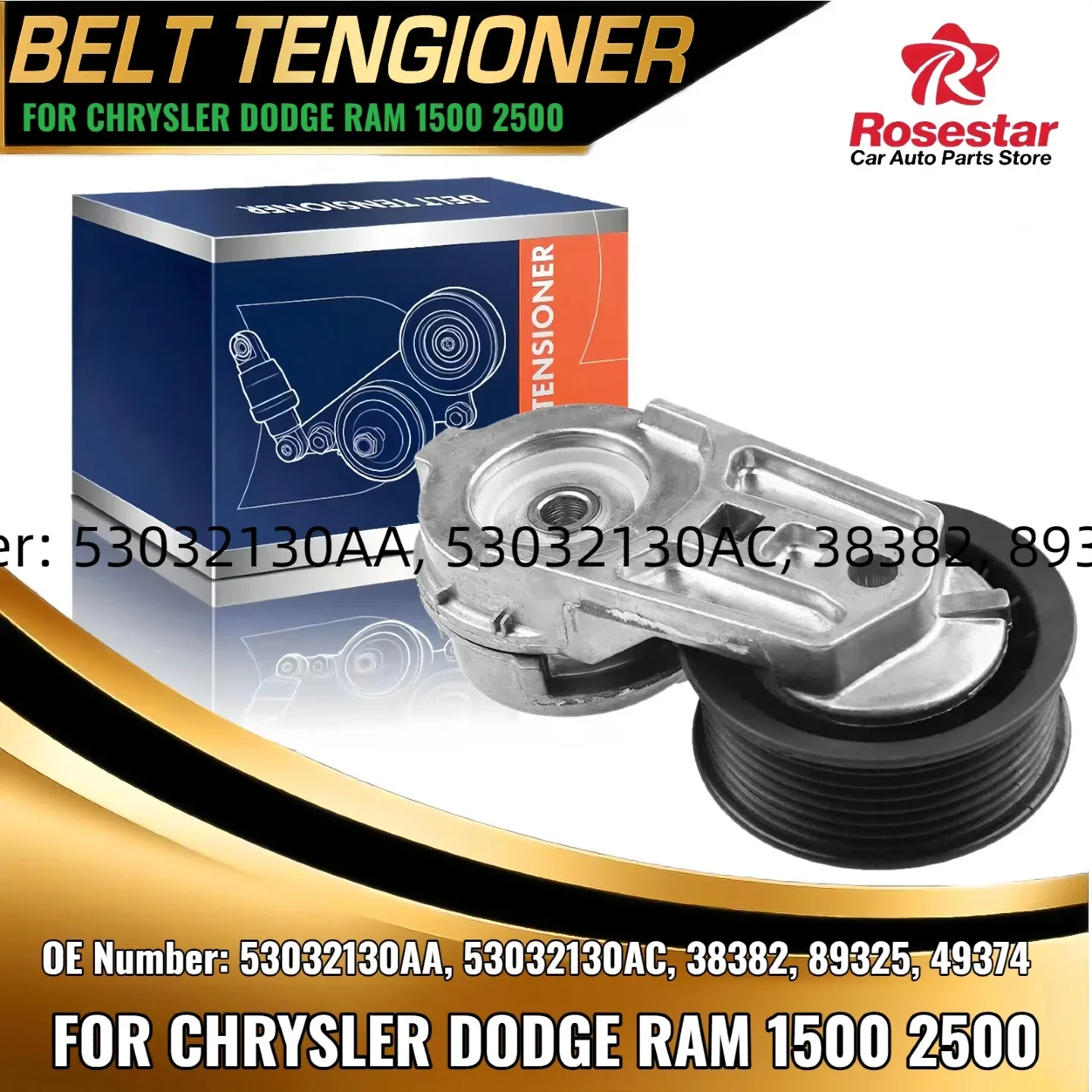 

Натяжитель приводного ремня в сборе для Dodge Durango Ram 1500 2500 3500 Chrysler 5.7L 53032130AA 53032130AC 38382 89325 49374