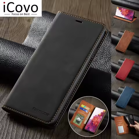 Leather Case for Samsung A05s A25 A55 A53 A33 A23 A14 A52s A73 4G 5G Wallet Flip Cover S24 S23 S22 S21 S20 FE Ultra S10 S9 Plus