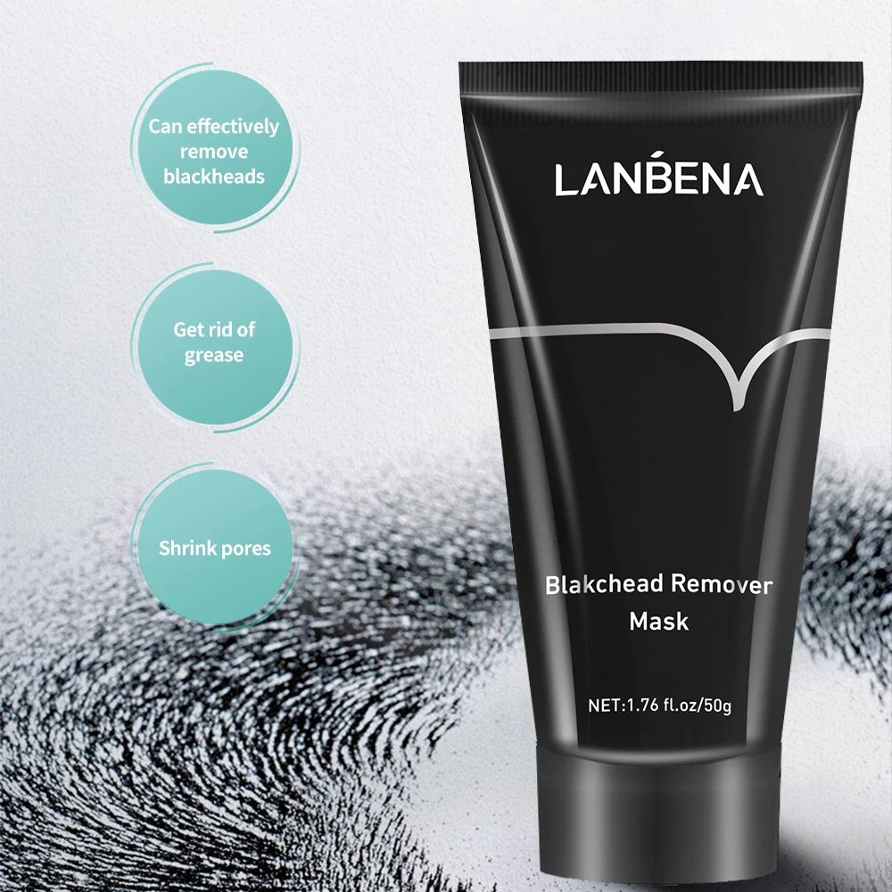 LANBENA Blackhead Remover Black Mask Face Acne Treatment Peeling Peel-Off Shrink Pores Bamboo Charcoal Cleaning Nose Mask